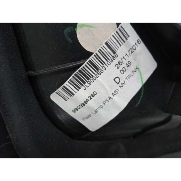 Recambio de piloto trasero derecho interior para citroën c3 tonic referencia OEM IAM 98039334280 98039334280 