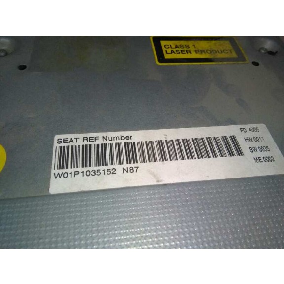Recambio de sistema audio / radio cd para seat leon (1p1) sport referencia OEM IAM 1P1035152N  