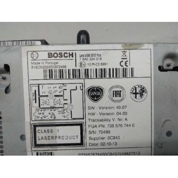 Recambio de sistema audio / radio cd para lancia ypsilon (402) gold referencia OEM IAM 7642324316  