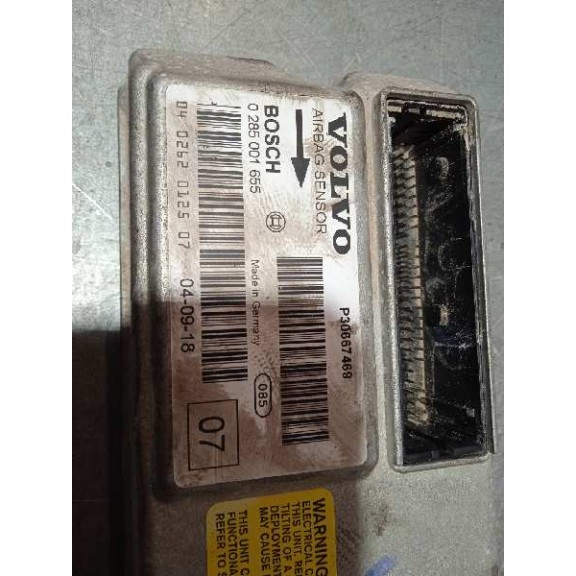 Recambio de centralita airbag para volvo s60 berlina 2.4 (125kw) referencia OEM IAM 0285001655 P30667469 