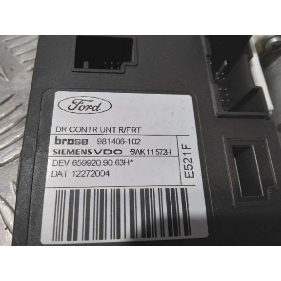 Recambio de motor elevalunas delantero derecho para ford focus c-max (cap) ghia (d) referencia OEM IAM 981406102 5WK11572H R0160