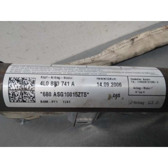 Recambio de airbag cortina delantero izquierdo para audi q7 (4l) 3.0 tdi referencia OEM IAM 4L0880741A  