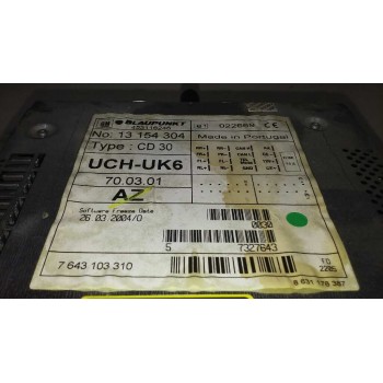 Recambio de sistema audio / radio cd para opel astra h berlina cosmo referencia OEM IAM 13154304AZ  