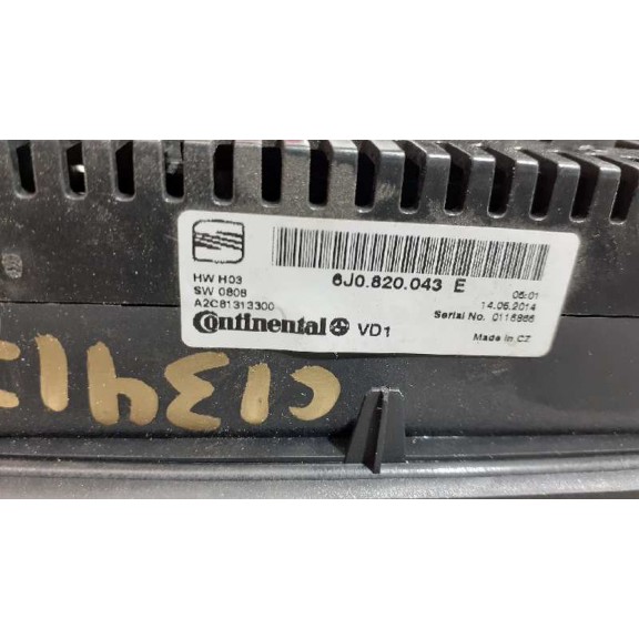 Recambio de mando climatizador para seat ibiza (6j5) referencia OEM IAM 6J0820043E  