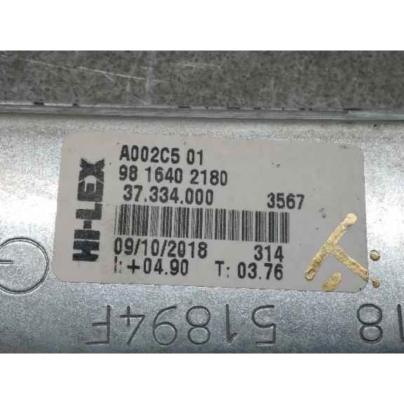 Recambio de elevalunas delantero izquierdo para peugeot 208 referencia OEM IAM 9816402180 9816401780 6 PINES