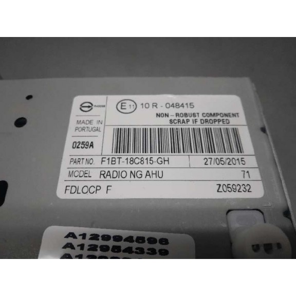 Recambio de sistema audio / radio cd para ford focus lim. trend + referencia OEM IAM F1BT18C815GH SOLO CAJA 
