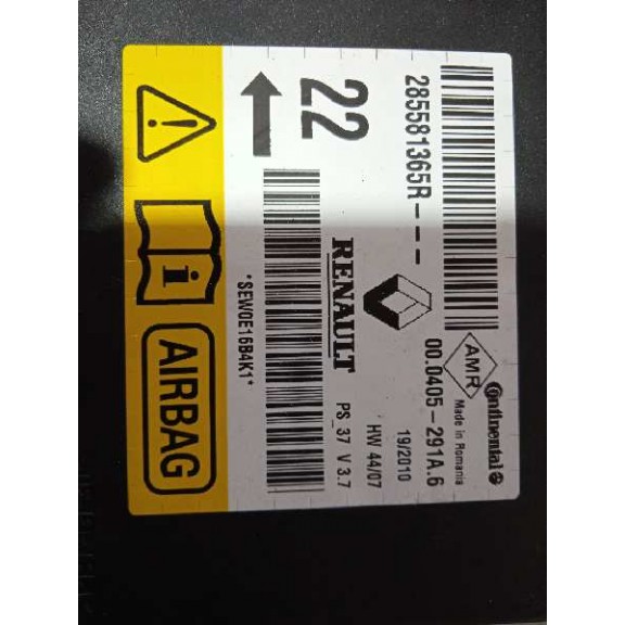 Recambio de centralita airbag para renault megane iii berlina 5 p dynamique referencia OEM IAM 285581365R  