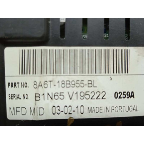 Recambio de display para ford fiesta (cb1) trend referencia OEM IAM 8A6T18B955BL PANTALLA MULTIFUNCION