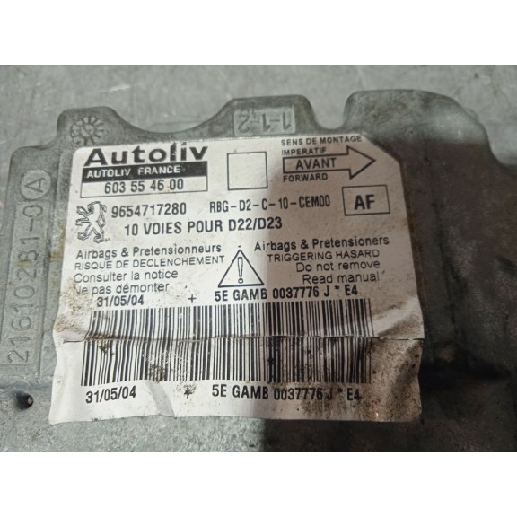 Recambio de centralita airbag para peugeot 407 st confort pack referencia OEM IAM 9654717280  