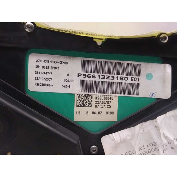 Recambio de cuadro instrumentos para peugeot 307 break/sw (s2) sw pack + referencia OEM IAM 9661323180  