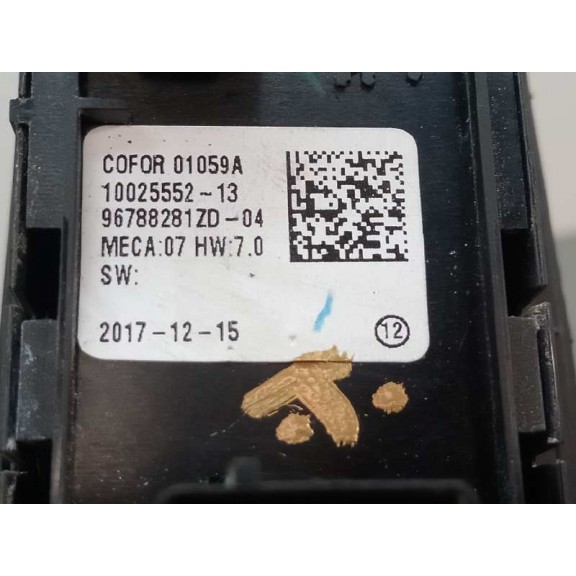 Recambio de mando elevalunas delantero izquierdo para citroën c4 picasso feel referencia OEM IAM 96788281ZD DE 4 