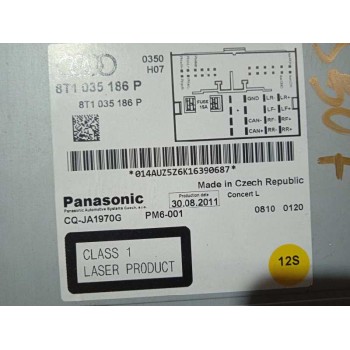 Recambio de sistema audio / radio cd para audi a5 coupe (8t) 2.0 tdi referencia OEM IAM 8T1035186P  