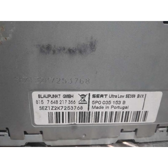 Recambio de sistema audio / radio cd para seat altea xl (5p5) referencia OEM IAM 5P0035153B  