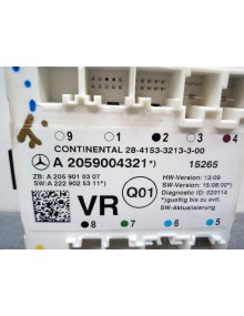 Recambio de centralita cierre para mercedes-benz clase c w205 c200 bluetec referencia OEM IAM A2059004321 DEL IZQUIERDA  2