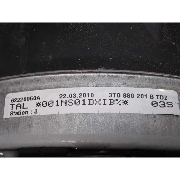 Recambio de kit airbag para skoda superb combi (3t5) 2.0 tdi dpf referencia OEM IAM 3T1857007C  