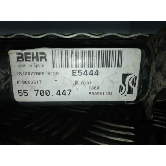 Recambio de radiador agua para fiat punto (evo) (199) dynamic referencia OEM IAM 55700447 51864284 55700448