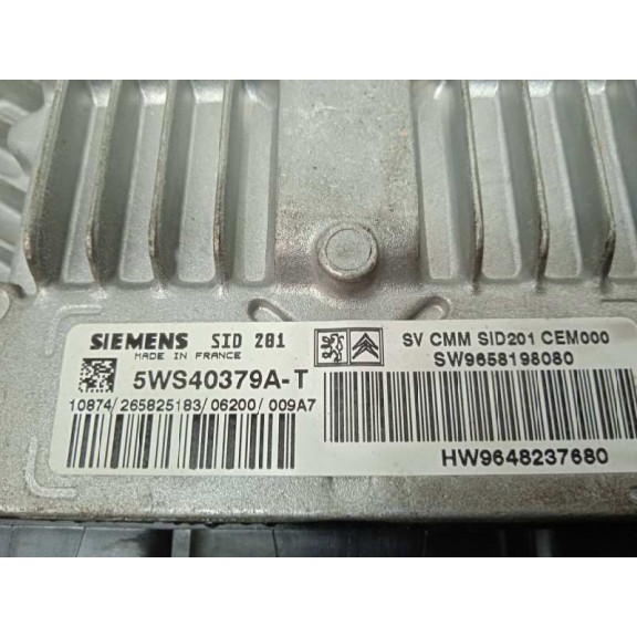 Recambio de centralita motor uce para citroën c6 básico referencia OEM IAM 9658198080 5WS40379AT 9648237680