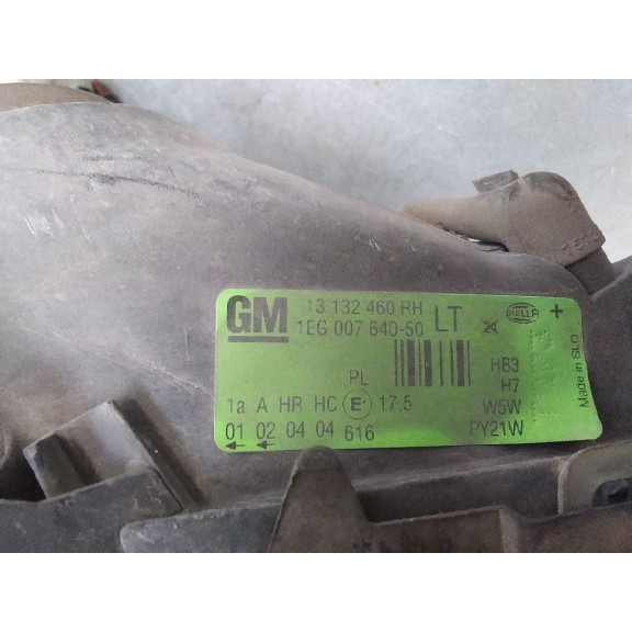 Recambio de faro derecho para opel astra g berlina comfort referencia OEM IAM 13132460RH  