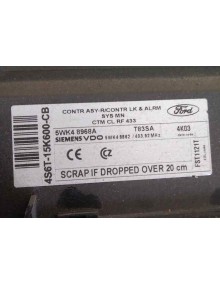 Recambio de modulo confort para ford fiesta (cbk) ambiente referencia OEM IAM 4S6T15K600CB  4S6T15K600CB