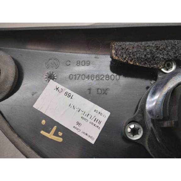 Recambio de retrovisor derecho para fiat panda (169) 1.2 cat referencia OEM IAM 01704662800 3 CABLES 