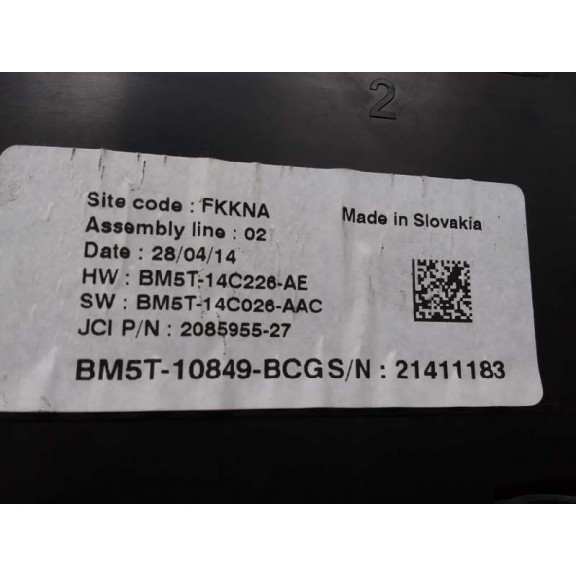 Recambio de cuadro instrumentos para ford focus lim. (cb8) ambiente referencia OEM IAM BM5T10849BCG  