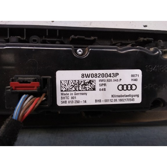 Recambio de mando climatizador para audi a4 berlina (8w2) sport edition referencia OEM IAM 8W0820043P  