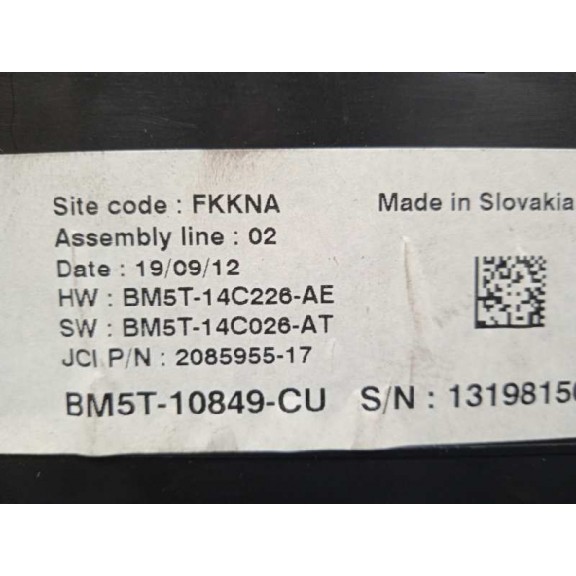 Recambio de cuadro instrumentos para ford focus lim. (cb8) edition referencia OEM IAM BM5T10849CU  240KMH--6000RPM