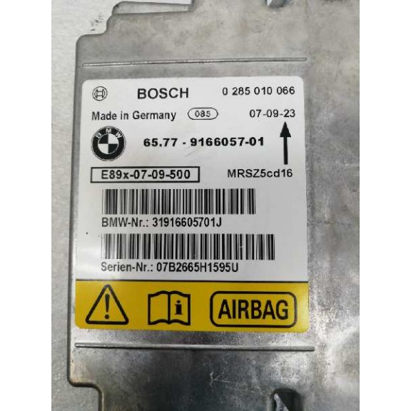 Recambio de centralita airbag para bmw serie 3 berlina (e90) 320d referencia OEM IAM 65779166057 9166057 6577916605701