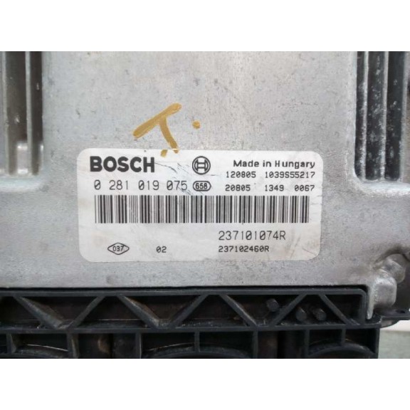 Recambio de centralita motor uce para renault scenic iii dynamique referencia OEM IAM 237101074R 0281019075 