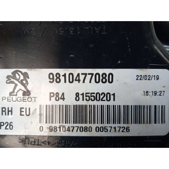 Recambio de piloto trasero derecho para peugeot 3008 style referencia OEM IAM 9810477780 9810477080 DE LED