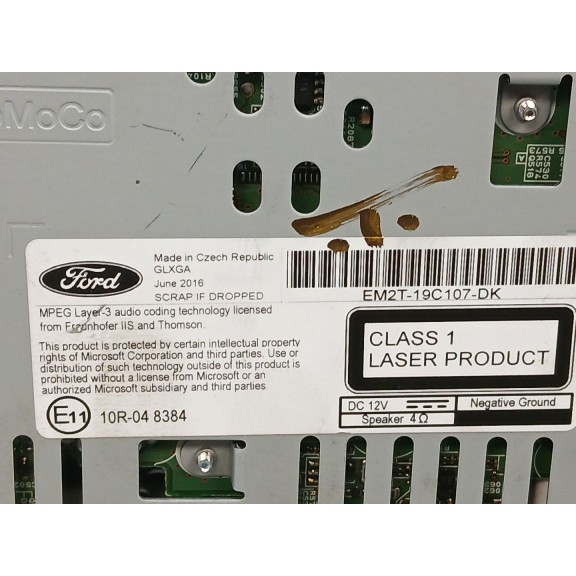 Recambio de sistema audio / radio cd para ford s-max titanium referencia OEM IAM em2t19c107dk  caja