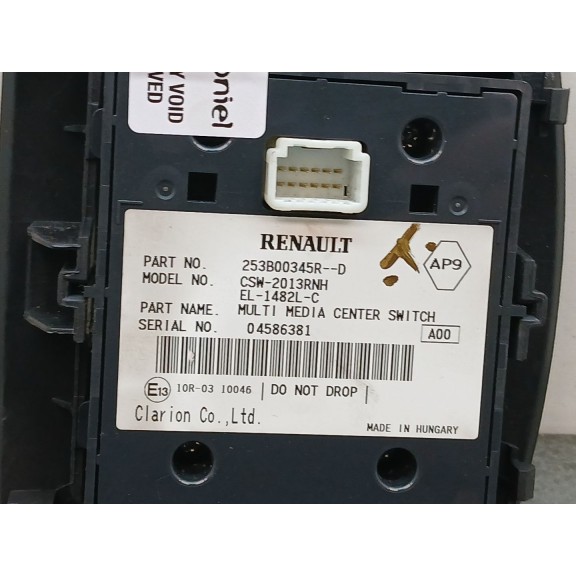 Recambio de mando multifuncion para renault scenic iii 1.2 tce referencia OEM IAM 253b00345r  