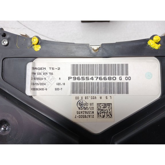 Recambio de cuadro instrumentos para peugeot 307 cc (s1) 1.6 referencia OEM IAM 9655476680  