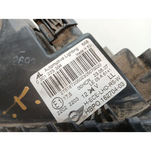 Recambio de faro derecho para mini mini (r56) one referencia OEM IAM 0301225304  