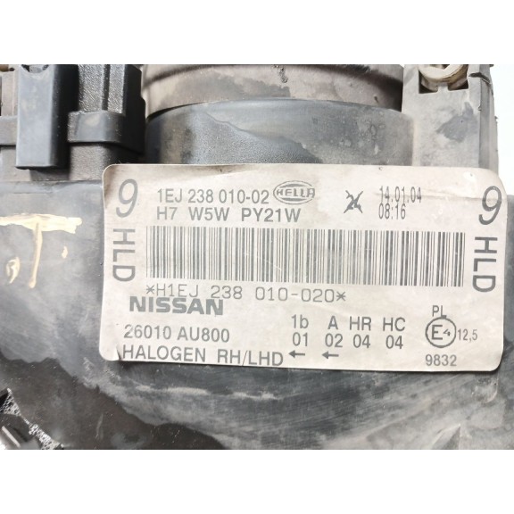 Recambio de faro derecho para nissan primera (p12) 1.9 dci referencia OEM IAM 26010au800  