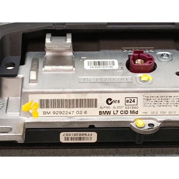 Recambio de pantalla multifuncion para bmw 3 touring (f31) 320 d referencia OEM IAM 9292247026  