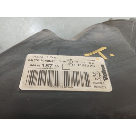 Recambio de faro izquierdo para peugeot 307 cc (3b) 2.0 16v referencia OEM IAM 9641615780  