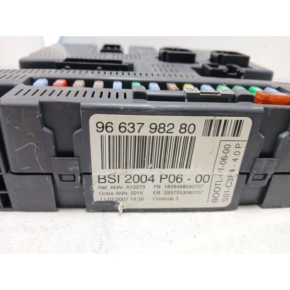 Recambio de centralita bsi para peugeot 207/207+ (wa_, wc_) 1.4 16v referencia OEM IAM 9663798280  