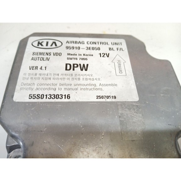 Recambio de centralita airbag para kia sorento 2.5 crdi active referencia OEM IAM 959103E050  