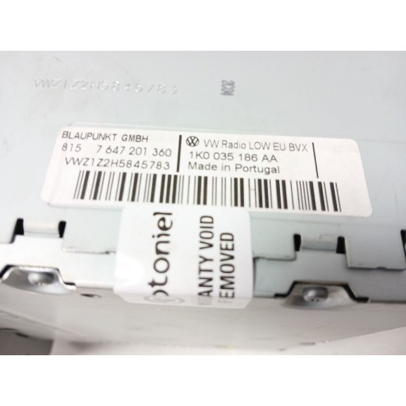 Recambio de sistema audio / radio cd para volkswagen eos (1f7) 1.4 excellence referencia OEM IAM 1k0035186aa  