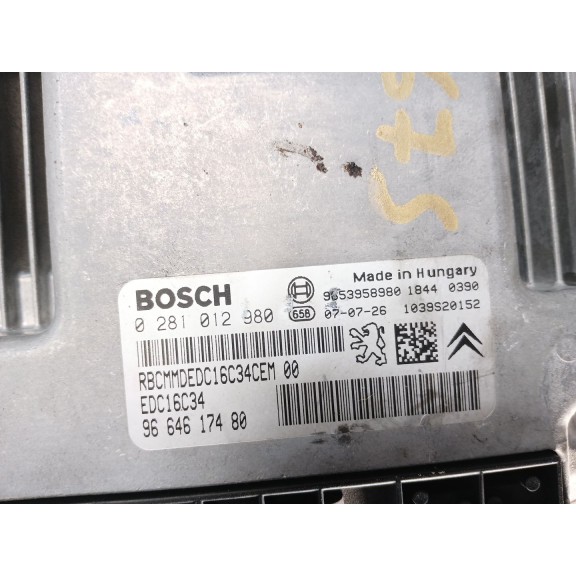 Recambio de centralita motor uce para citroën c4 grand picasso avatar referencia OEM IAM 9664617480 0281012980 