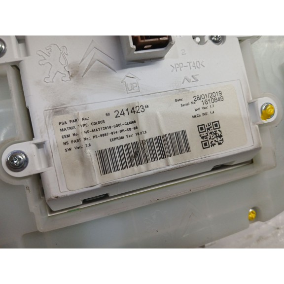 Recambio de cuadro instrumentos para peugeot 2008 (--.2013) referencia OEM IAM 982470828000  