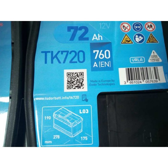 Recambio de bateria para » otros... 3008 iii hybrid motor hn09 referencia OEM IAM 72AH START STOP NUEVO