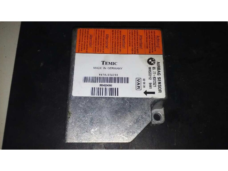 Recambio de centralita airbag para bmw serie 3 berlina (e46) 320d referencia OEM IAM 65778372521 65778372521 