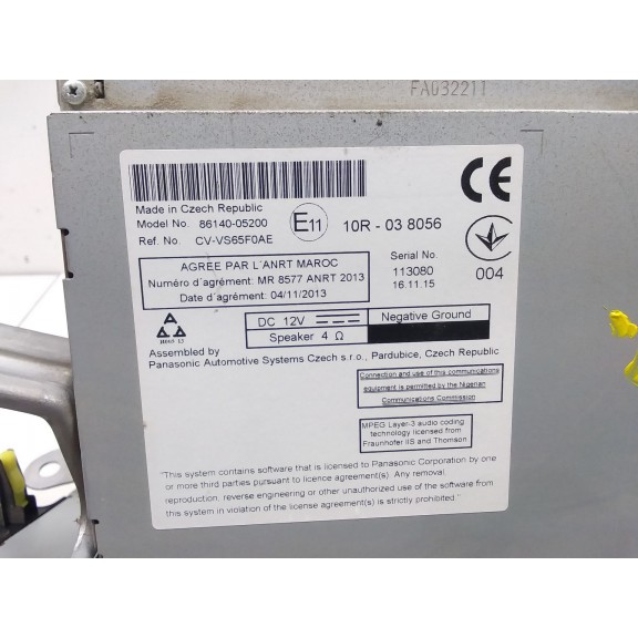 Recambio de sistema navegacion gps para toyota avensis touring sports advance referencia OEM IAM 8614005200  