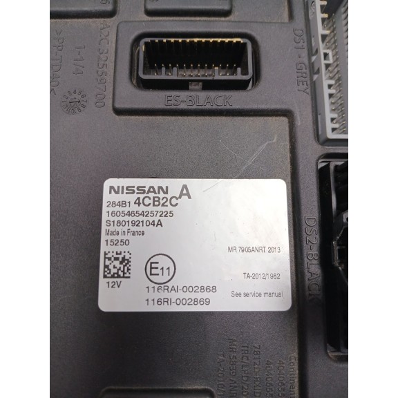 Recambio de centralita bsi para nissan qashqai ii suv (j11, j11_) 1.5 dci referencia OEM IAM 284B14CB2C  