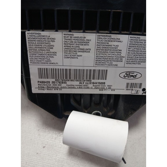 Recambio de airbag delantero derecho para ford ka (ccu) black edition referencia OEM IAM 609279000-a  