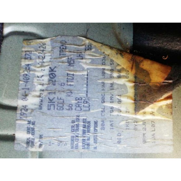 volkswagen golf vi (5k1) del año 2010