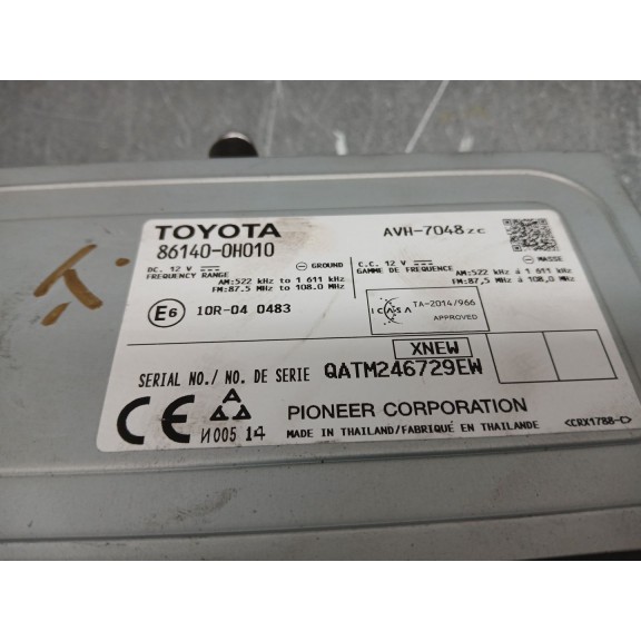 Recambio de sistema audio / radio cd para peugeot 108 1.2 referencia OEM IAM 861400h010  