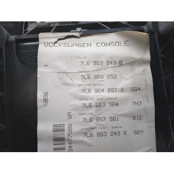 Recambio de apoyabrazos central para volkswagen touareg (7la) tdi r5 referencia OEM IAM 7L6863843B  